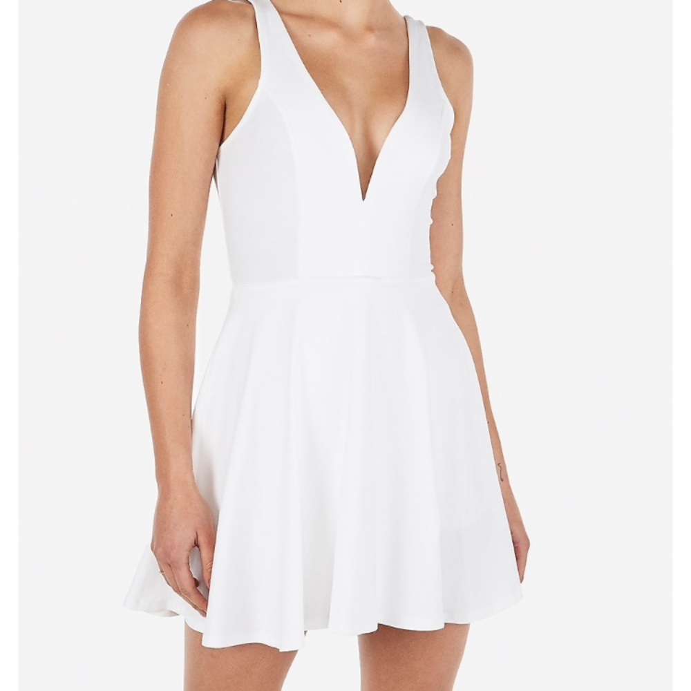 V-Wire Skort Fit And Flare Dress